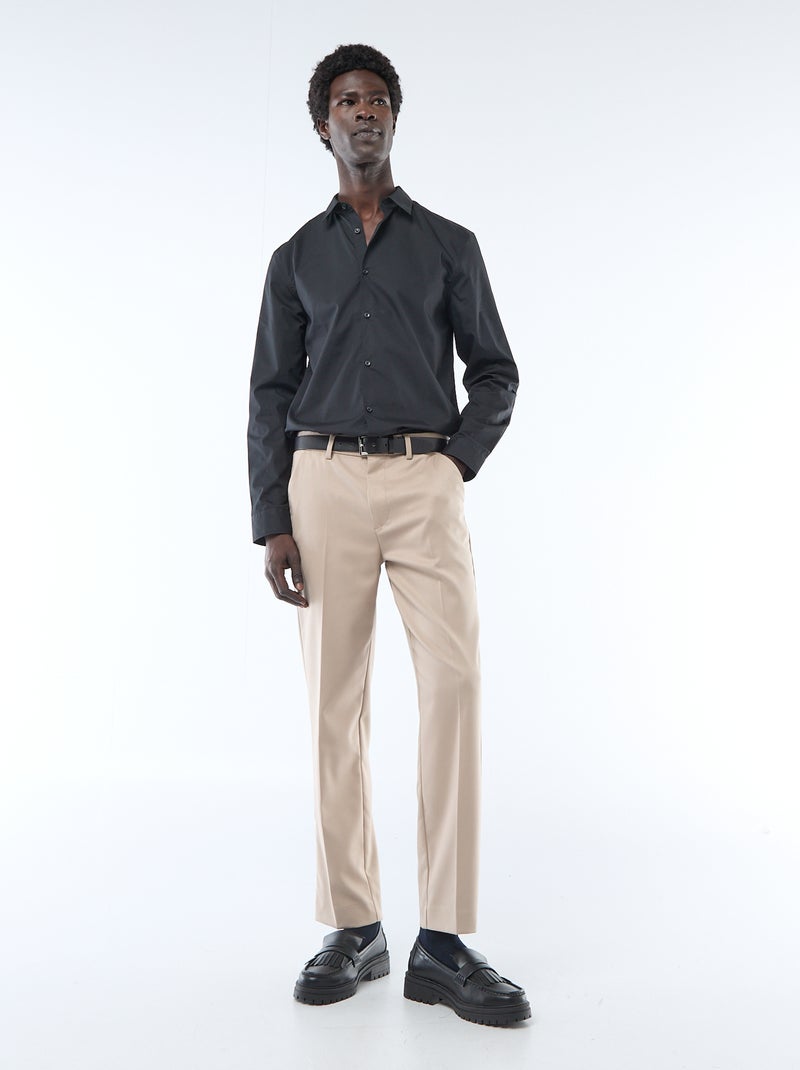 Camisa recta Negro - Kiabi