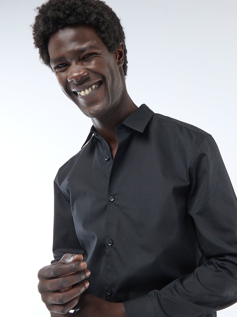 Camisa recta Negro - Kiabi