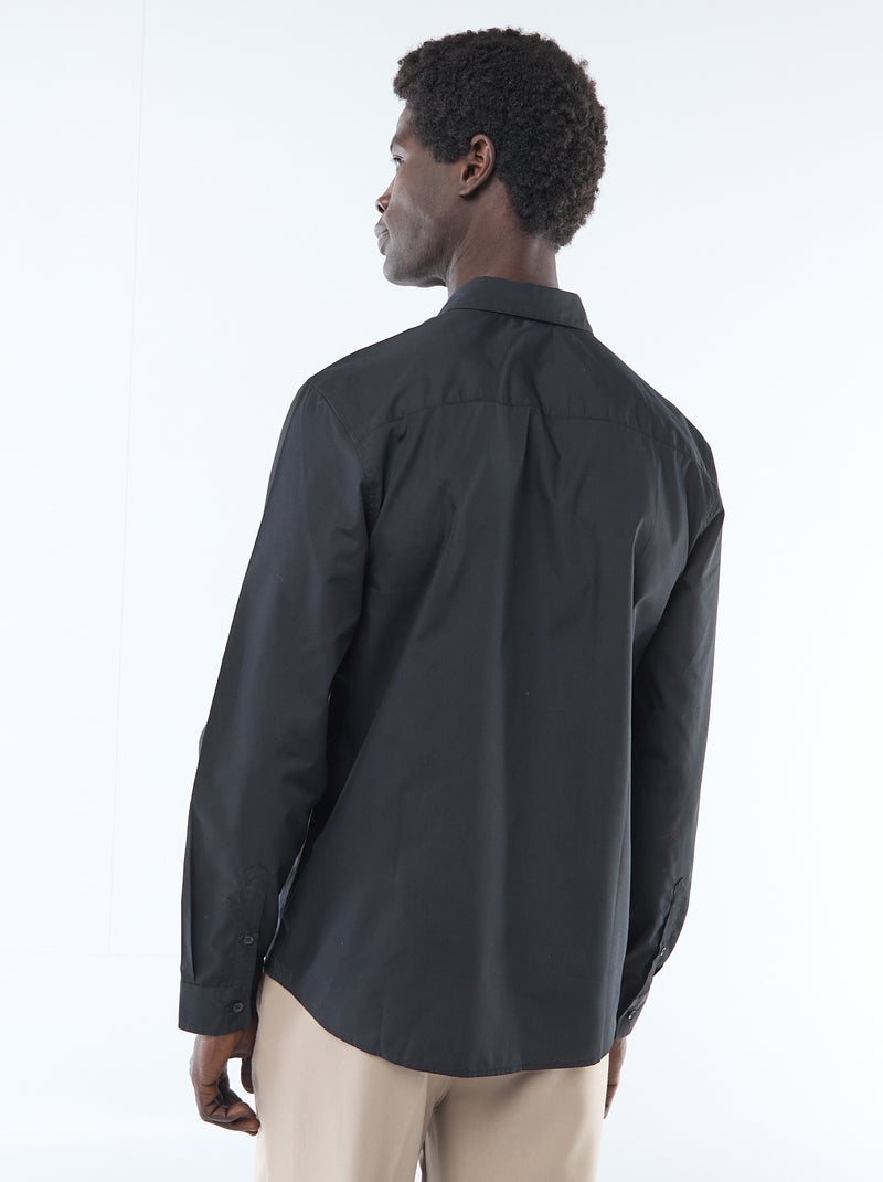 Camisa recta Negro - Kiabi