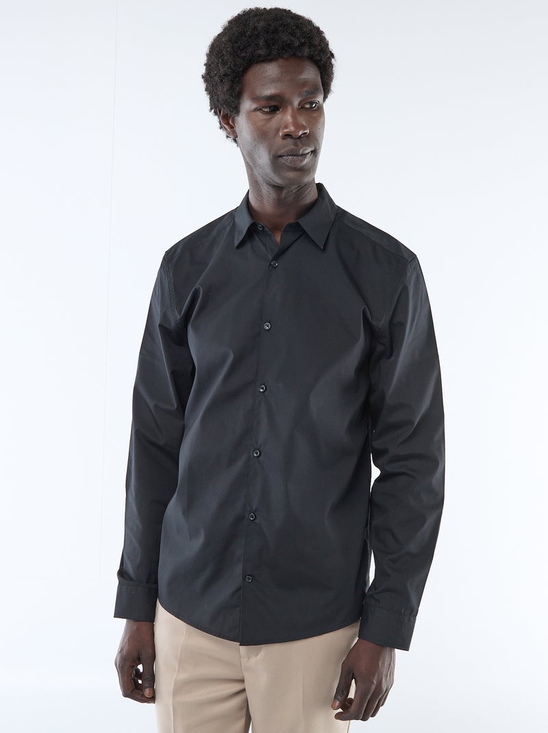 Camisa recta Negro - Kiabi