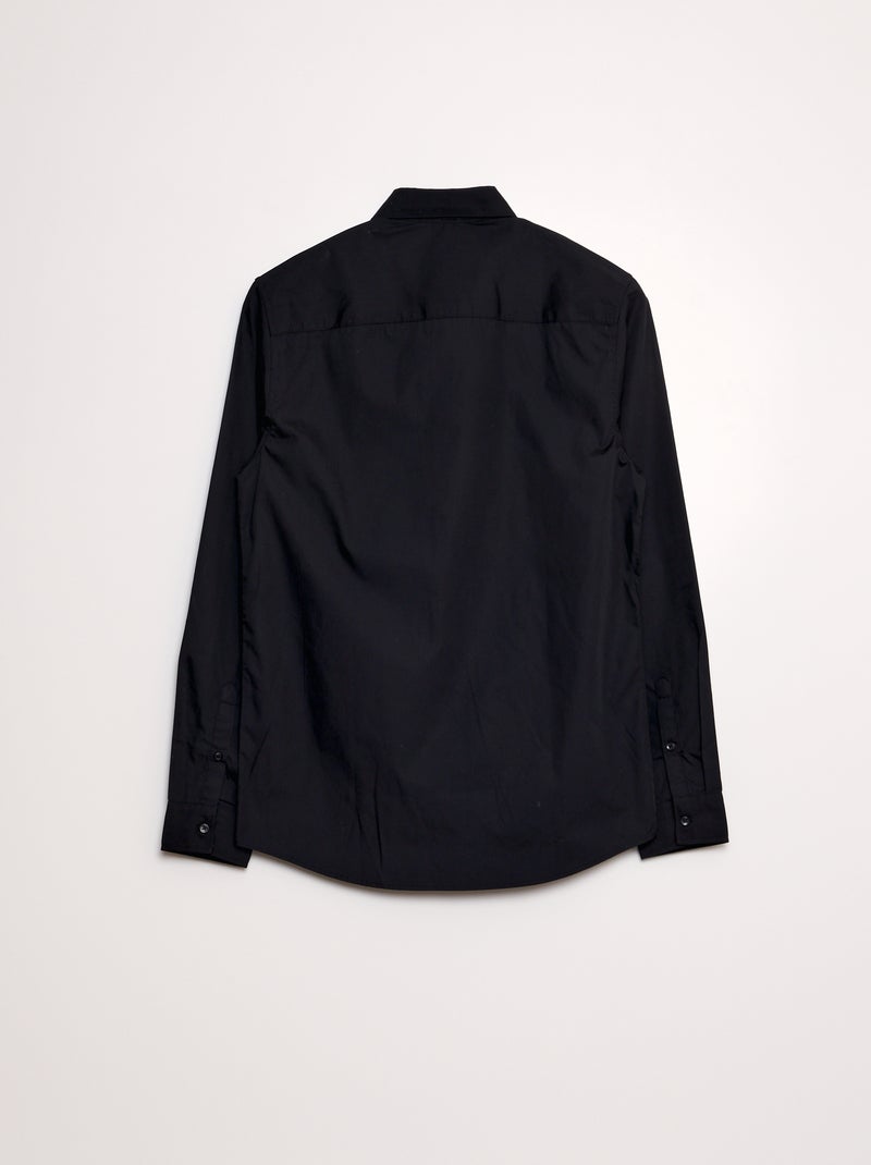 Camisa recta Negro - Kiabi