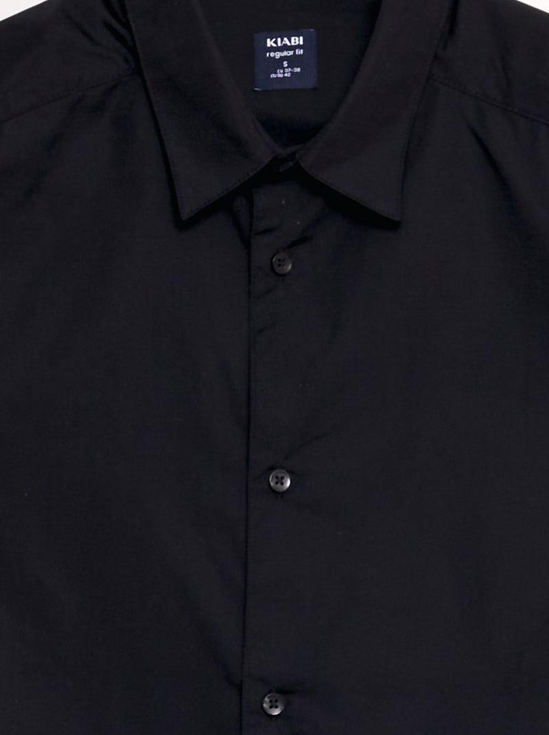 Camisa recta Negro - Kiabi