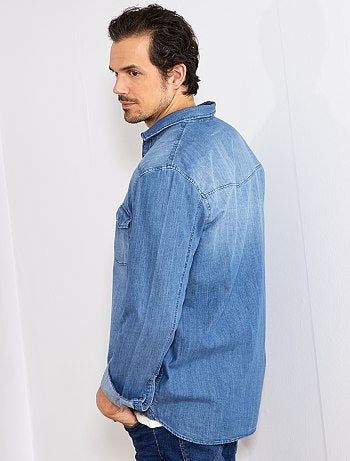 Hombre de más de 1’90m - Camisa recta vaquera +1,90 m - Kiabi