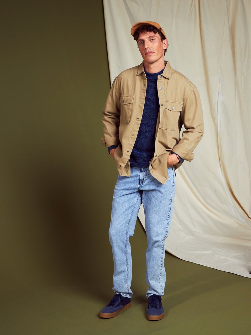 Camisa recta vaquera BEIGE - Kiabi
