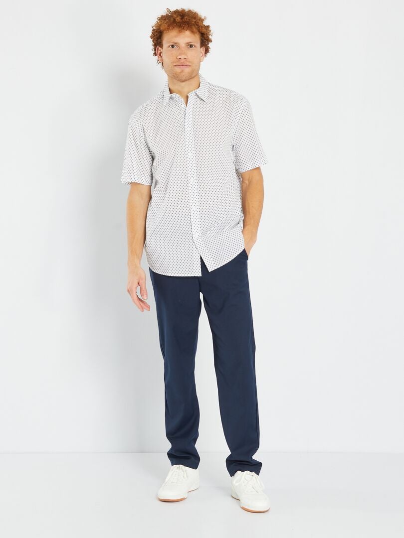 Camisa regular 'sin plancha' - blanco - Kiabi - 25.00€
