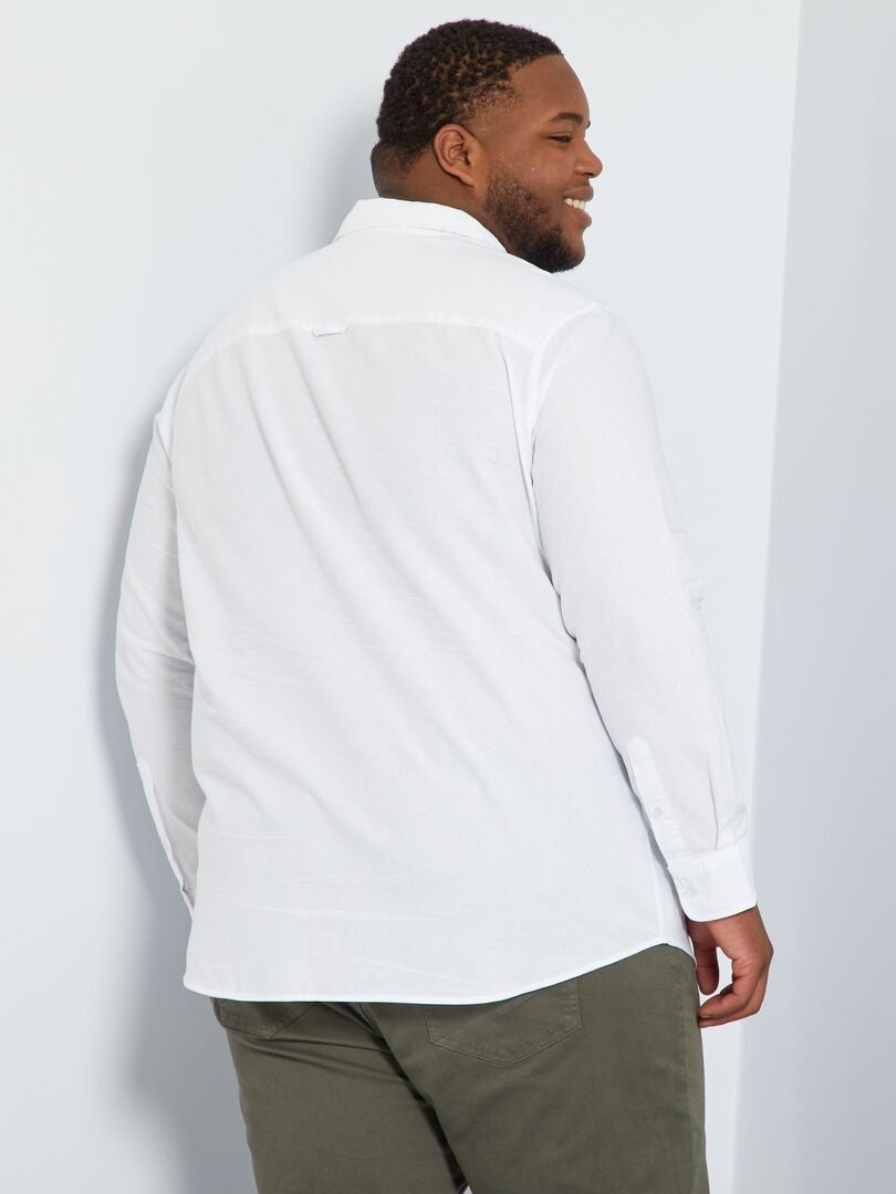 Punto tos exhaustivo Camisa regular con cuello sin botones - blanco - Kiabi - 22.00€