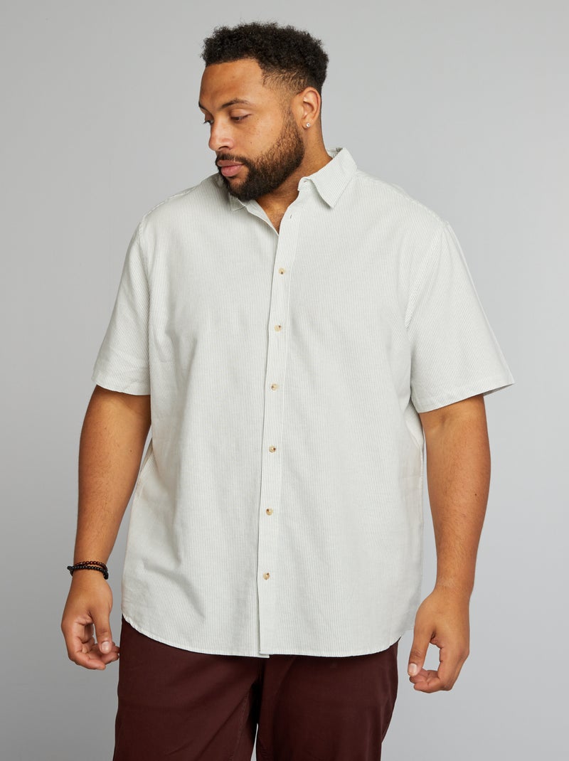 Camisa regular de algodón KAKI - Kiabi