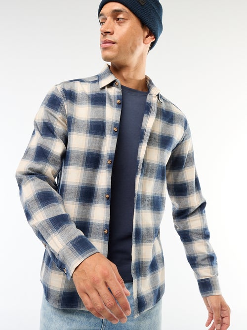 Camisa regular de cuadros - Kiabi