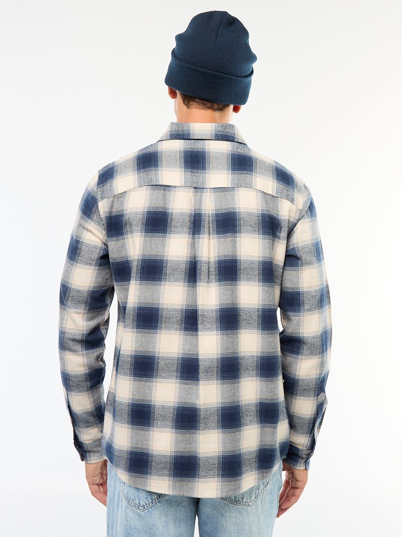 Camisa regular de cuadros Azul - Kiabi