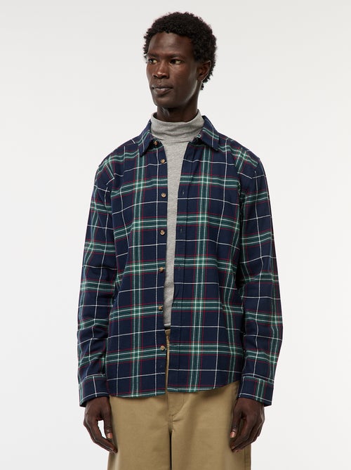 Camisa regular de cuadros - Kiabi