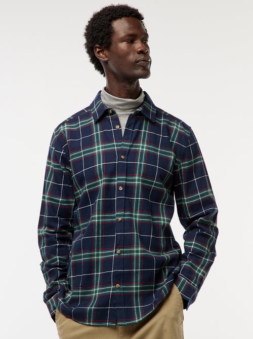 Camisa regular de cuadros - Kiabi