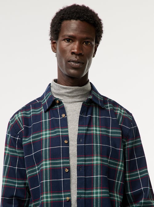 Camisa regular de cuadros - Kiabi