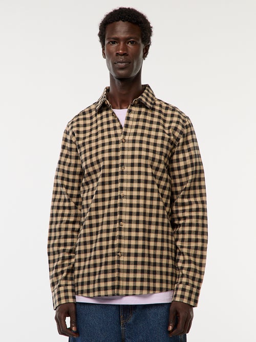 Camisa regular de cuadros - Kiabi