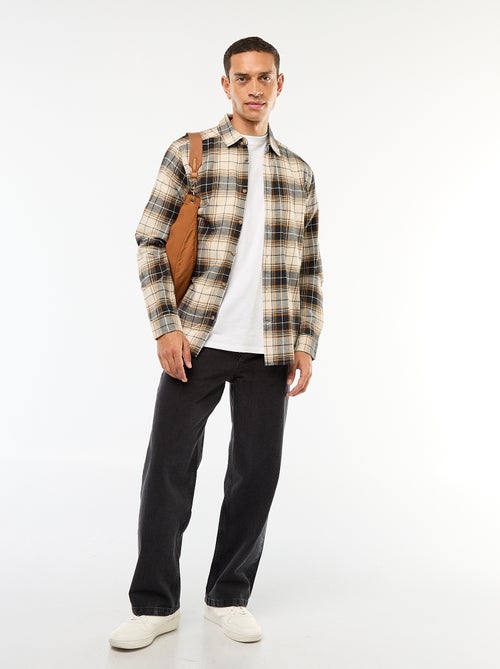 Camisa regular de cuadros - Kiabi