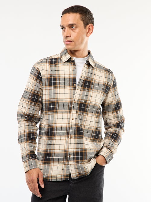 Camisa regular de cuadros - Kiabi