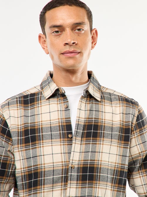 Camisa regular de cuadros - Kiabi