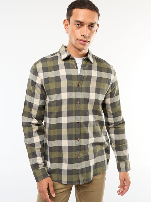 Camisa regular de cuadros - Kiabi