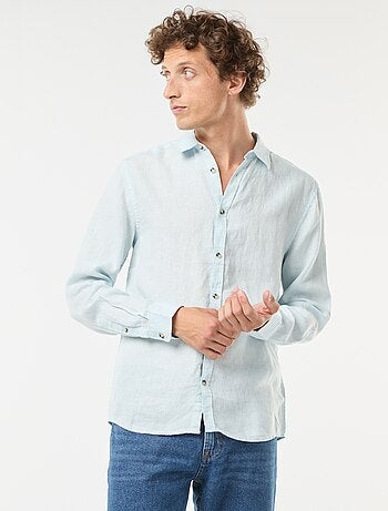 Camisa regular de lino