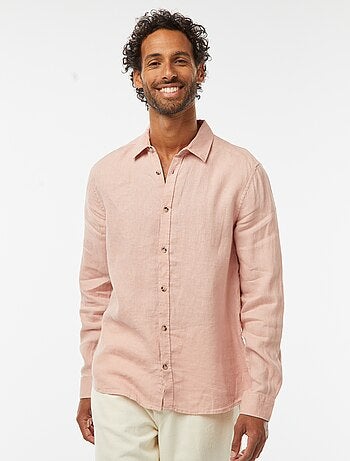 Camisa regular de lino