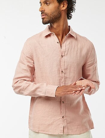 Camisa regular de lino
