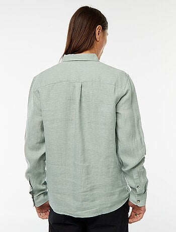 Camisa regular de lino