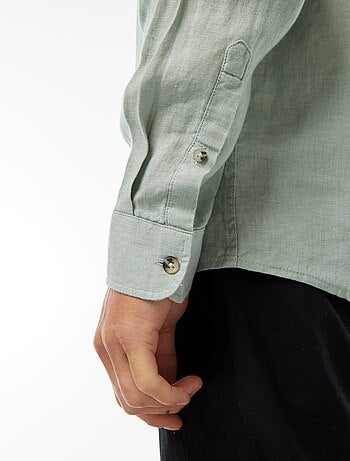 Camisa regular de lino