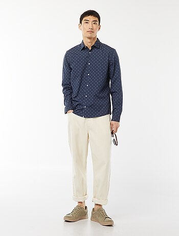 Camisa regular de lunares