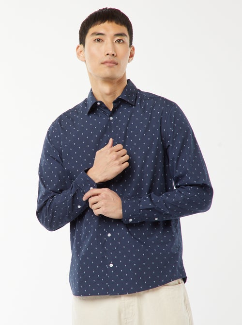 Camisa regular de lunares - Kiabi