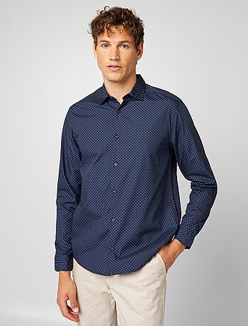 Camisa regular de lunares