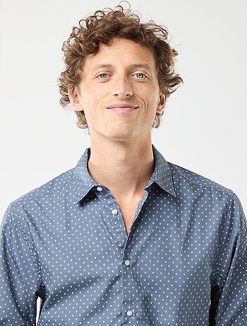 Camisa regular de lunares