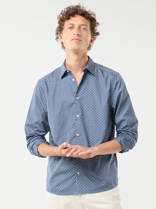 Camisa regular de lunares - Kiabi