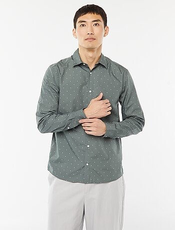 Camisa regular de lunares