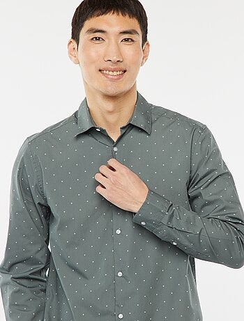 Camisa regular de lunares