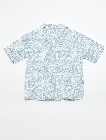 Camisa regular de manga corta en algodón