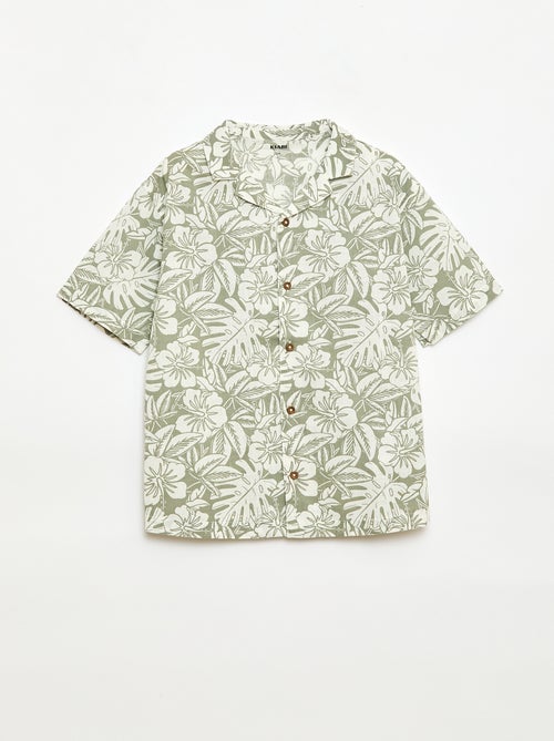 Camisa regular de manga corta en algodón - Kiabi