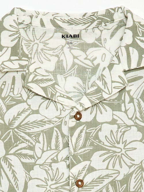 Camisa regular de manga corta en algodón - Kiabi