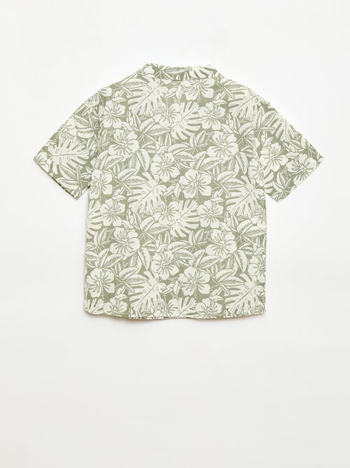 Camisa regular de manga corta en algodón - Kiabi