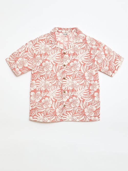 Camisa regular de manga corta en algodón - Kiabi