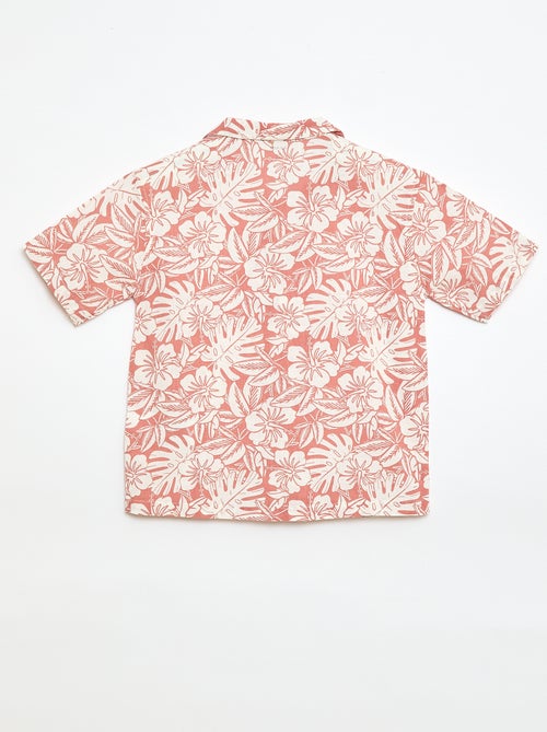 Camisa regular de manga corta en algodón - Kiabi