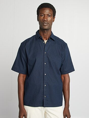 Camisa regular de mezcla de lino