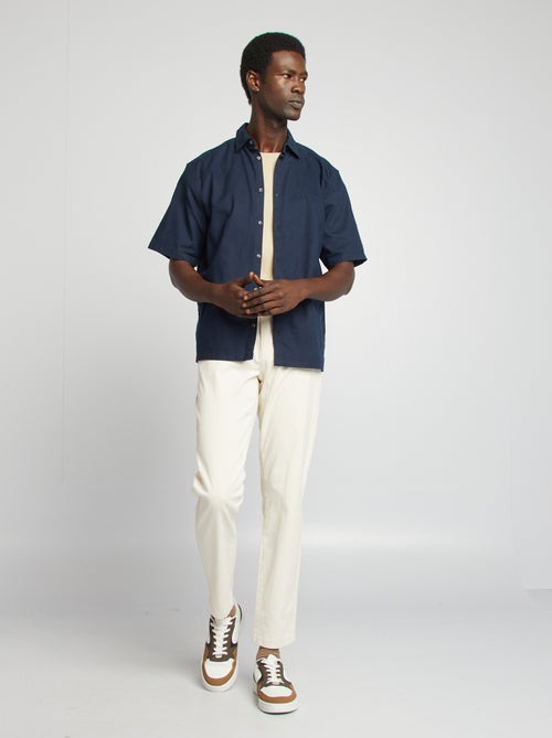 Camisa regular de mezcla de lino - Kiabi