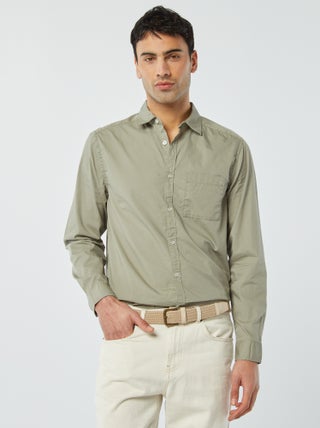 Camisa regular de popelina
