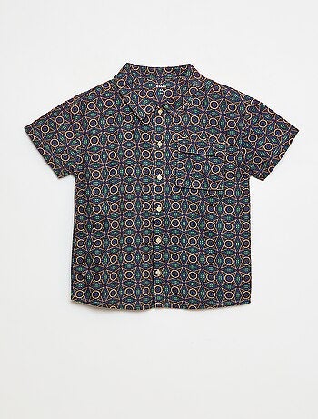Camisa regular Oxford de algodón liso