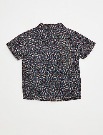 Camisa regular Oxford de algodón liso