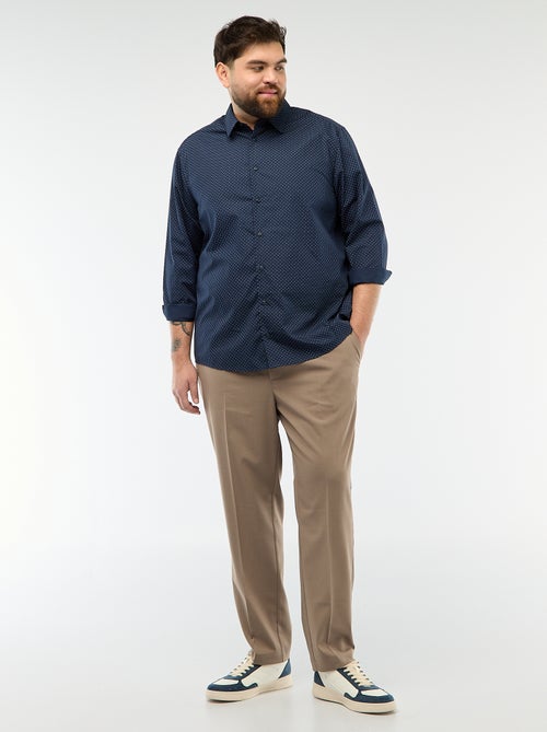 Camisa regular fit / corte recto con estampado - Kiabi