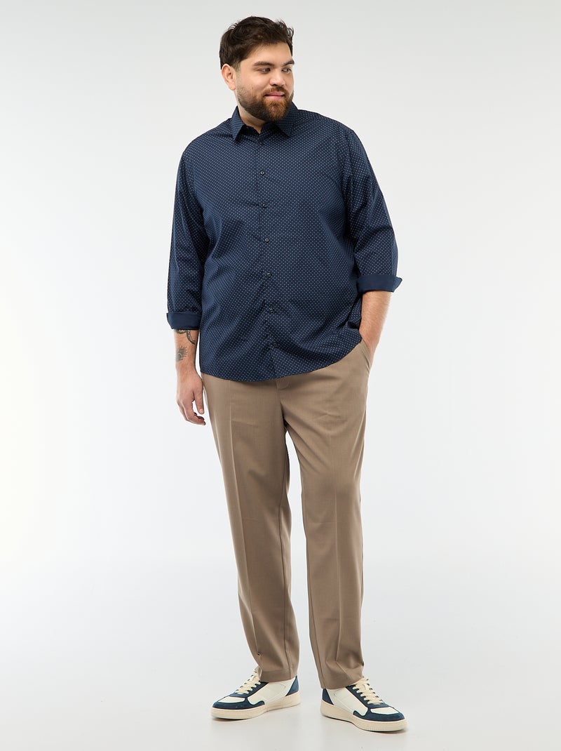 Camisa regular fit / corte recto con estampado Azul - Kiabi
