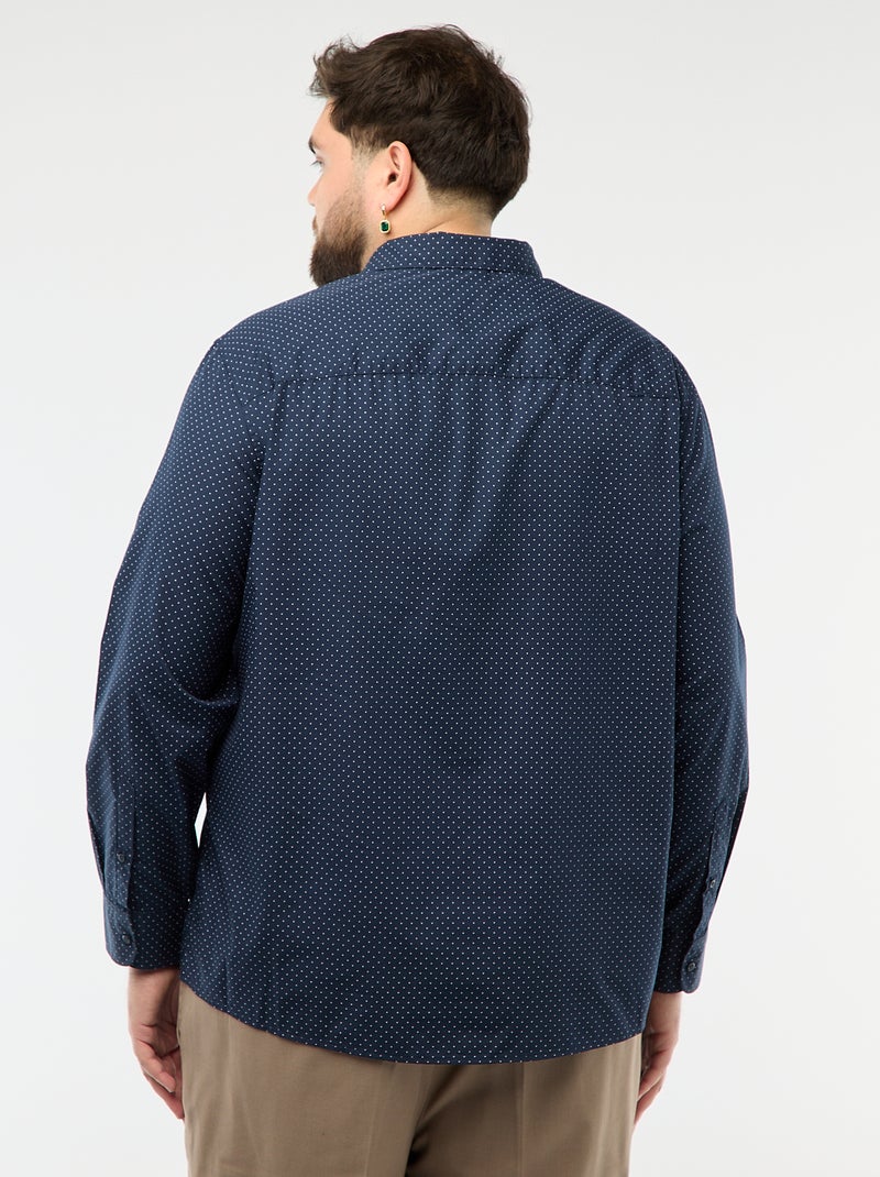 Camisa regular fit / corte recto con estampado Azul - Kiabi