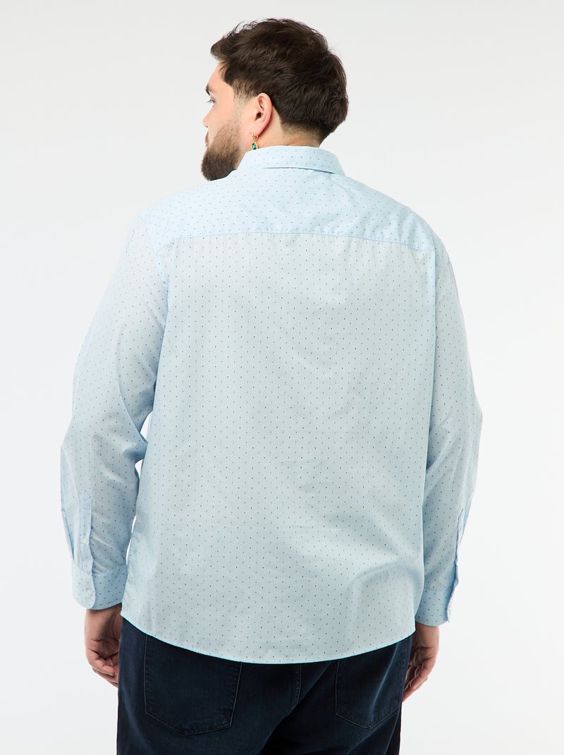 Camisa regular fit / corte recto con estampado Azul - Kiabi
