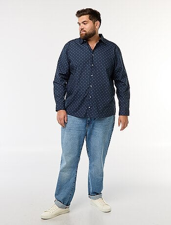 Camisa regular fit / corte recto con estampado