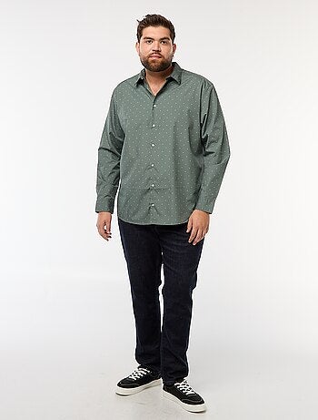 Camisa regular fit / corte recto con estampado